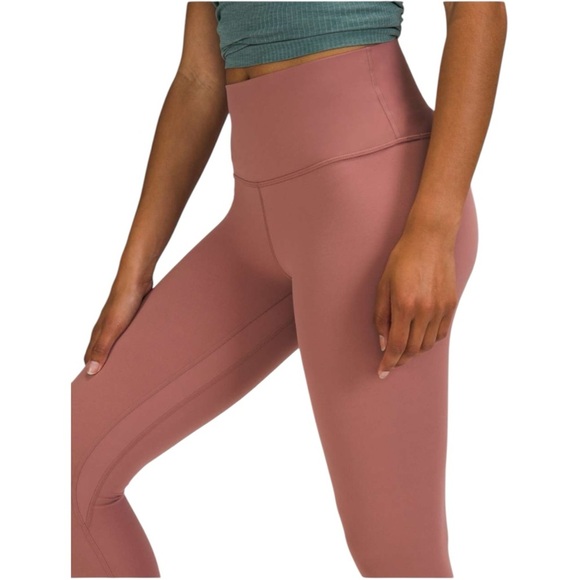 LULULEMON Align Crop 21" Leggings Spiced Chai High Rise Yoga Pant Tights Pink 2 - Picture 2 of 11